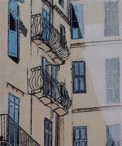 Balcons à Nice - Acrylique 55 X 46 - Septembre 2014