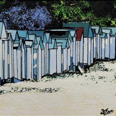 Cabines de bain - Acrylique 50 X 50 - Septembre 2018