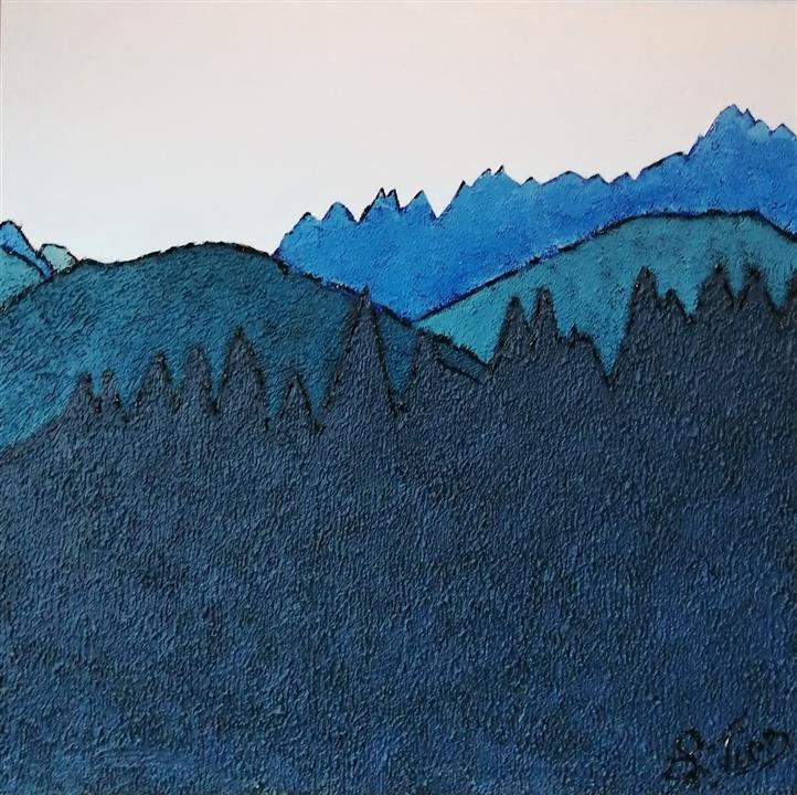 Espace bleu - Acrylique 50 X 50 - Avril 2025
