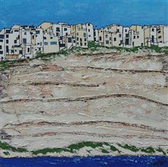 Falaise à Bonifacio - Acrylique 80 X 80 - Janvier 2013