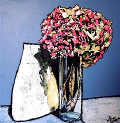 Hortensia - Acrylique 50 X 50 - Mars 2021