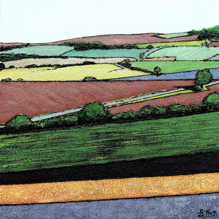 Limagne, le retour - Acrylique - 70 X 70 - Mars 2016