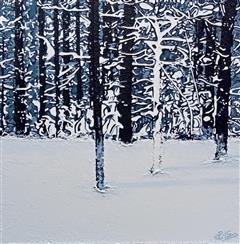 Lisière enneigée 2 - Acrylique 70 X 70 - Janvier 2026
