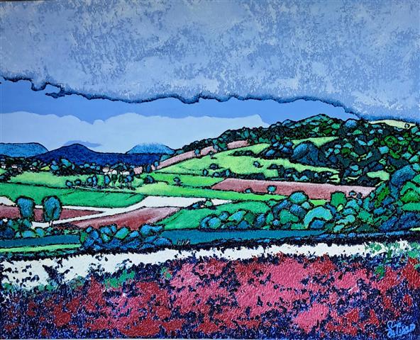 Près du chateau de La Chaux Montgros - Acrylique 92 X 73 - Juillet 2026