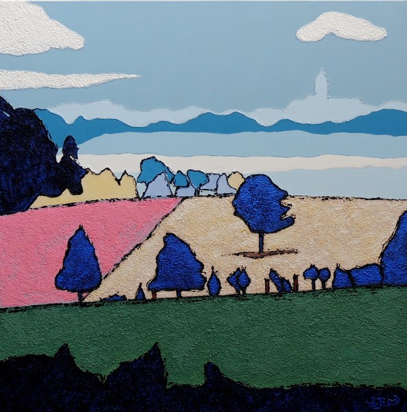 Quelque part - Acrylique 90 X 90 - Février 2025