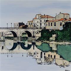 Sommières - Acrylique 80 X 80 - Juin 2015