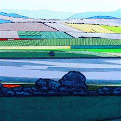 Vue de Nonette 3 - Acrylique 100 X 100 - Mars 2019
